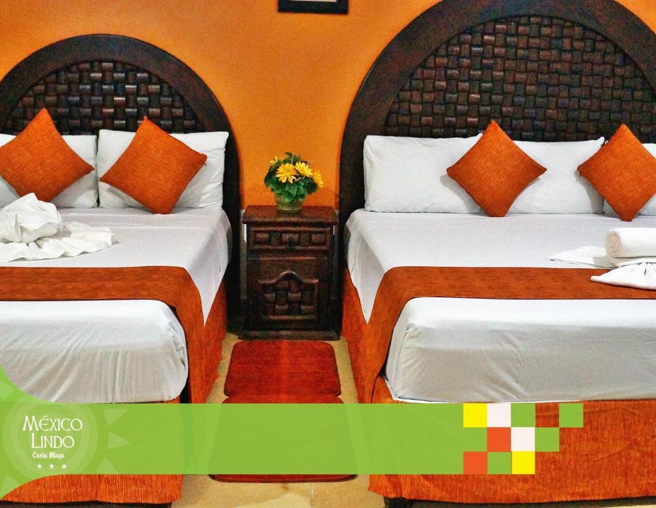 Hotel Mexico Lindo Mahahual Bagian luar foto